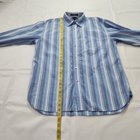 TOMMY Hilfiger Blue Stripes Dress Shirt - Picture 5 of 7